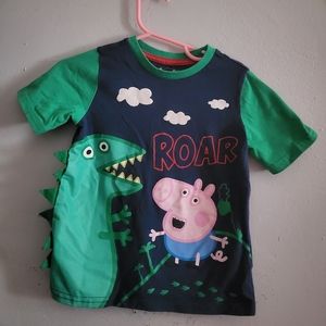 Peppa George Pig Nickelodeon 2T Dinosaur Shirt